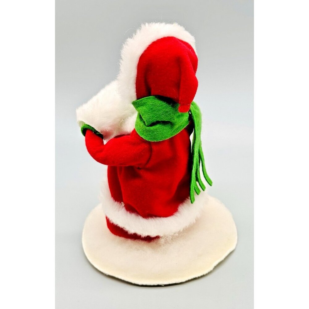 Annalee Mrs Claus Green Mittens Scarf Fur Muff 8.5 inch‎ 1990 Christmas Santa - Picture 4 of 9
